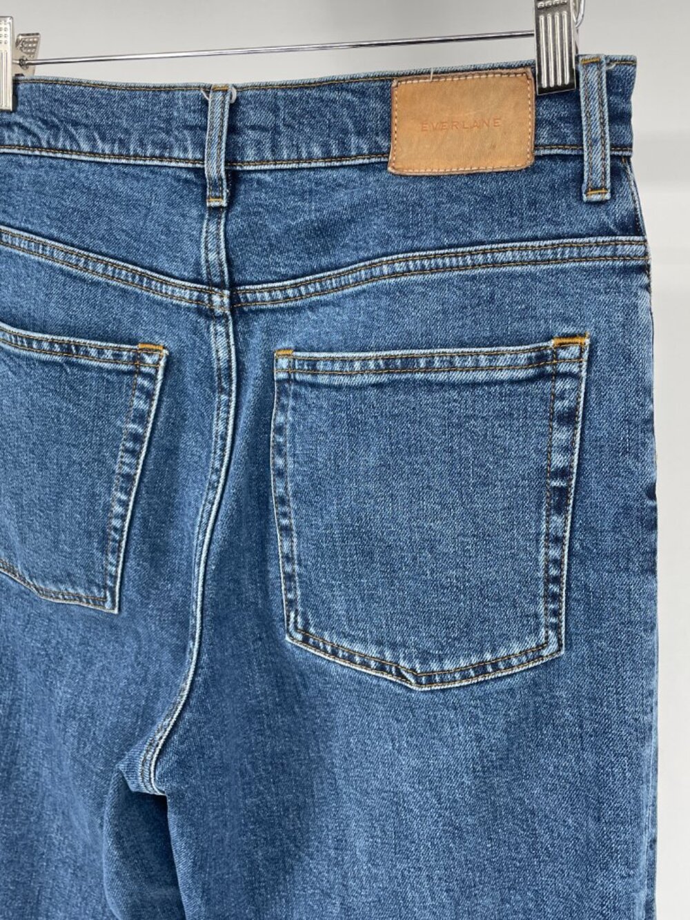 Everlane Way-High Zip Jean In Vintage Blue Size 28 Regular Organic Cotton - Picture 6 of 9